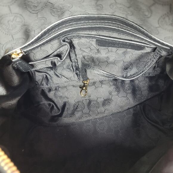 Michael Kors Bedford black leather legacy satchel bag crossbody purse XL bowler - Picture 9 of 9